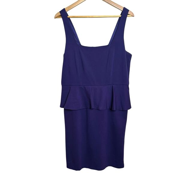 Vivienne Tam Size Large Purple Tiered Peplum Tank Dress - Picture 1 of 7